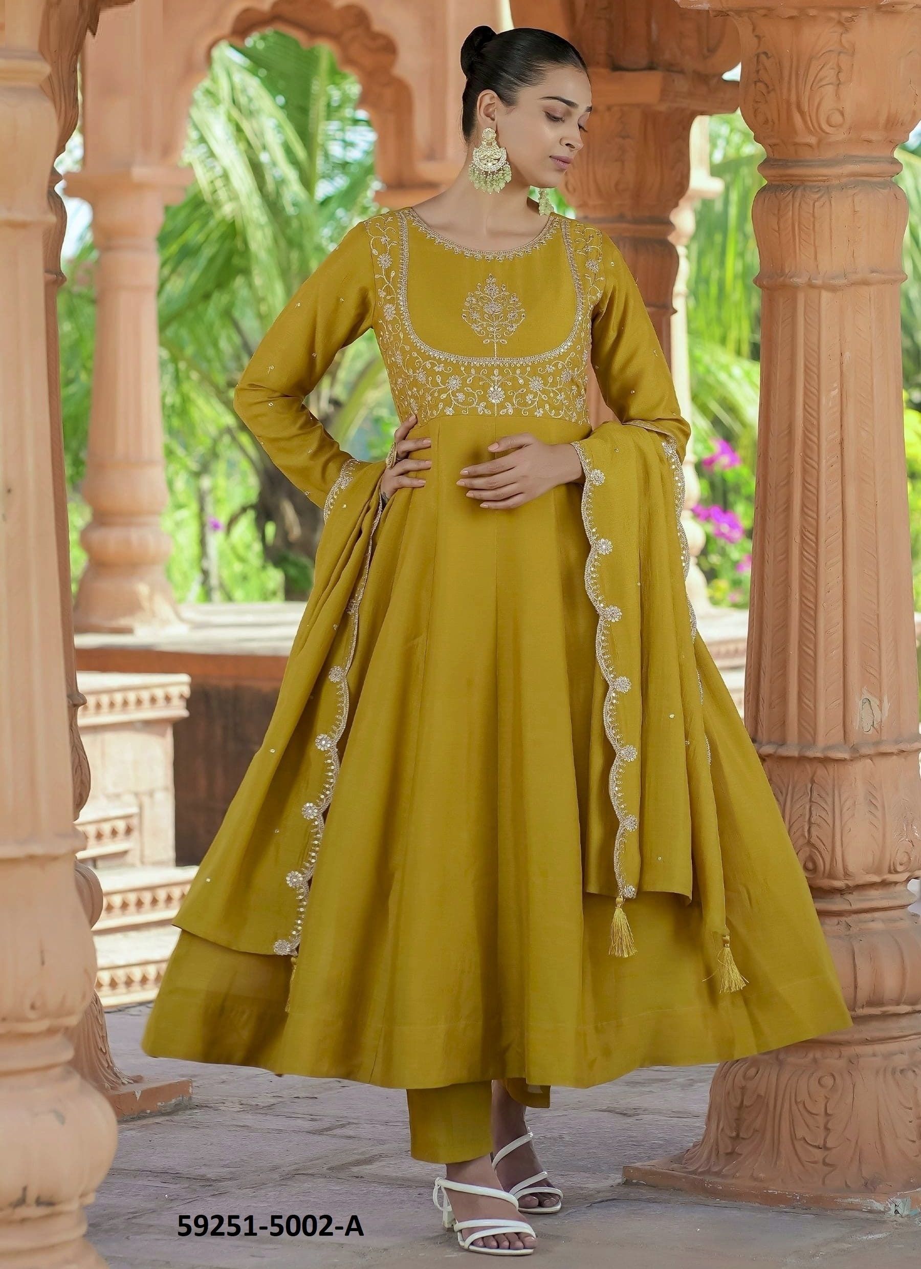 ANARKALI 5002 - Catalog # 59251 (Set of 4 Readymade Salwar Suits) by Brand SERENGETI ANARKALI 5002 - Catalog # 59251 (Set of 4 Readymade Salwar Suits) by Brand SERENGETI