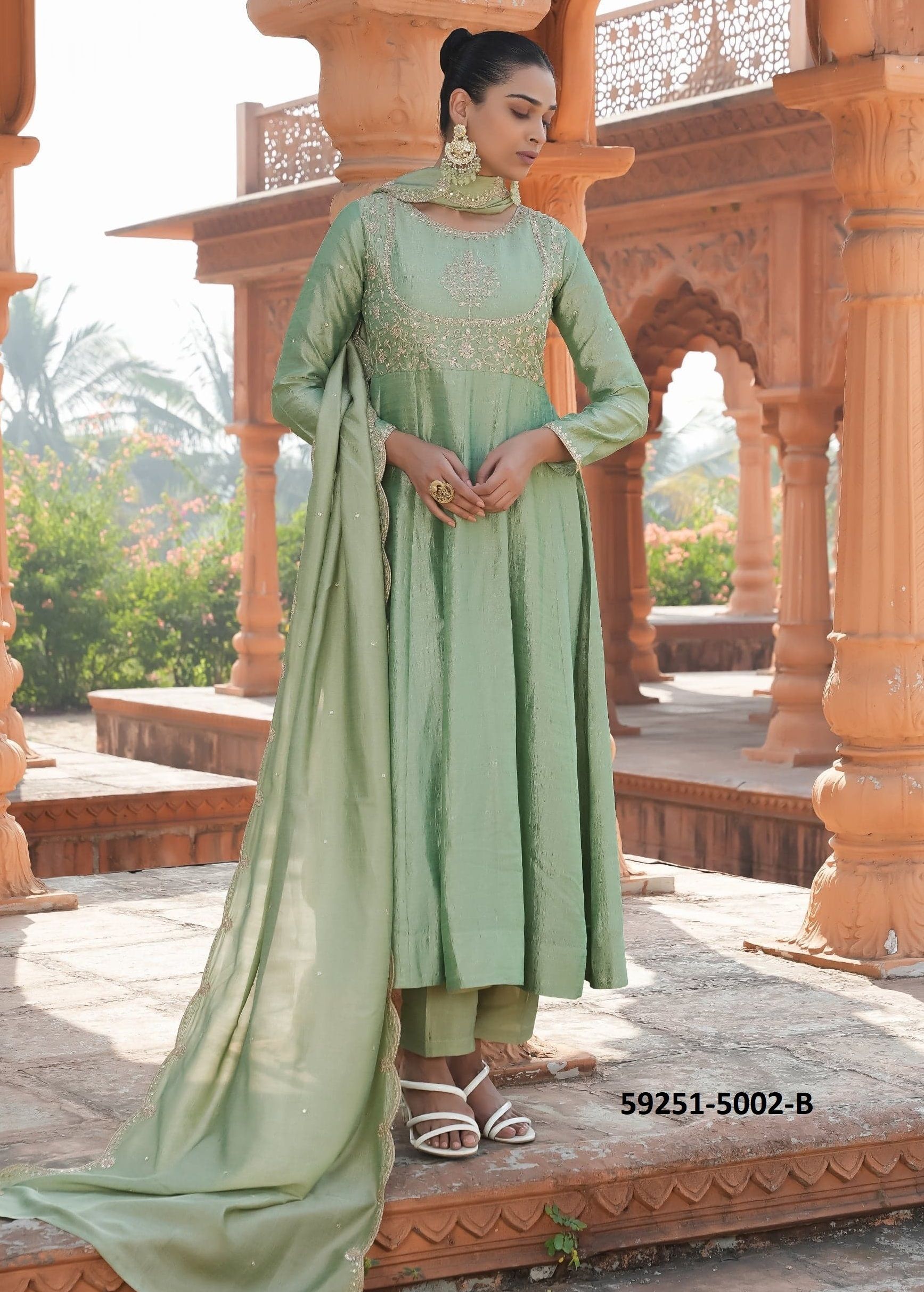 ANARKALI 5002 - Catalog # 59251 (Set of 4 Readymade Salwar Suits) by Brand SERENGETI ANARKALI 5002 - Catalog # 59251 (Set of 4 Readymade Salwar Suits) by Brand SERENGETI