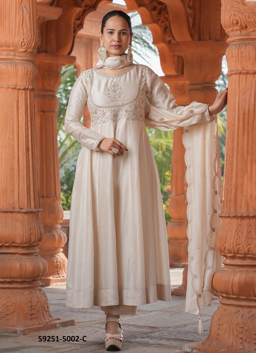 ANARKALI 5002 - Catalog # 59251 (Set of 4 Readymade Salwar Suits) by Brand SERENGETI ANARKALI 5002 - Catalog # 59251 (Set of 4 Readymade Salwar Suits) by Brand SERENGETI