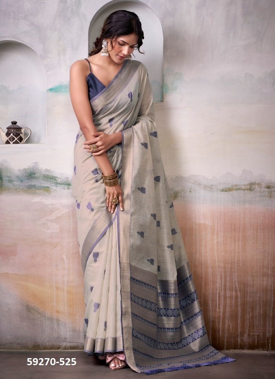 AQUA SILK - Catalog # 59270 (Set of 6 Sarees) by Brand SERENGETI