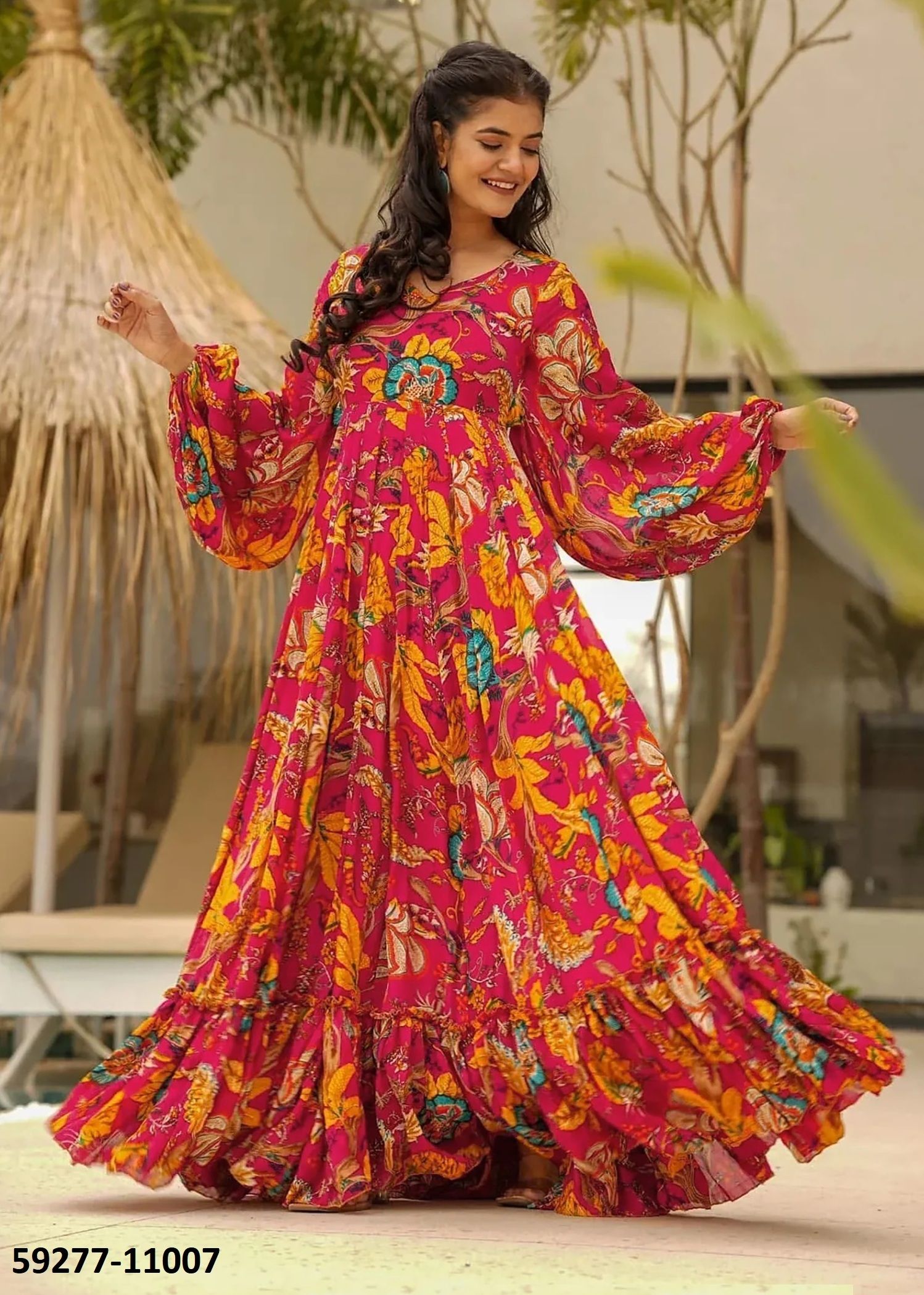 CLORA 11 - Catalog # 59277 (Set of 7 Readymade Gowns) by Brand SERENGETI CLORA 11 - Catalog # 59277 (Set of 7 Readymade Gowns) by Brand SERENGETI