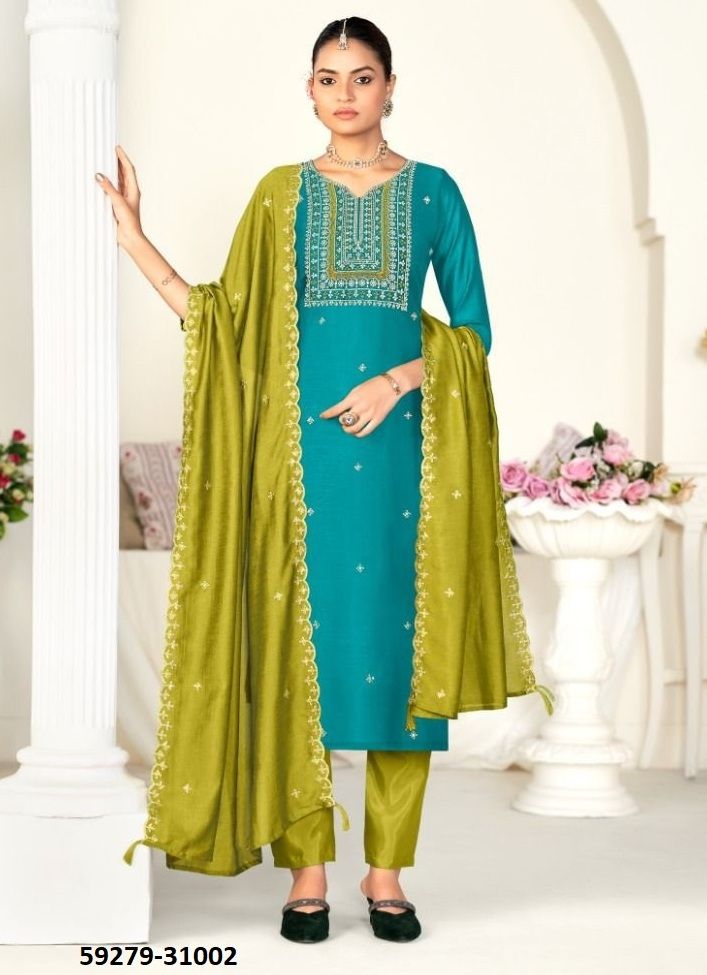 SANWALI 2 - Catalog # 59279 (Set of 12 Readymade Salwar Suits) by Brand SERENGETI
