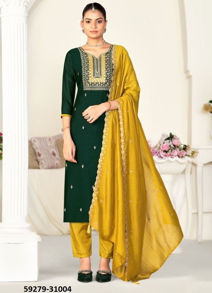 SANWALI 2 - Catalog # 59279 (Set of 12 Readymade Salwar Suits) by Brand SERENGETI