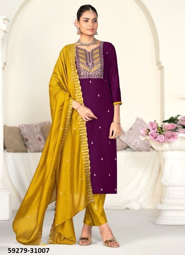 SANWALI 2 - Catalog # 59279 (Set of 12 Readymade Salwar Suits) by Brand SERENGETI