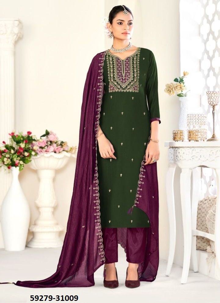 SANWALI 2 - Catalog # 59279 (Set of 12 Readymade Salwar Suits) by Brand SERENGETI