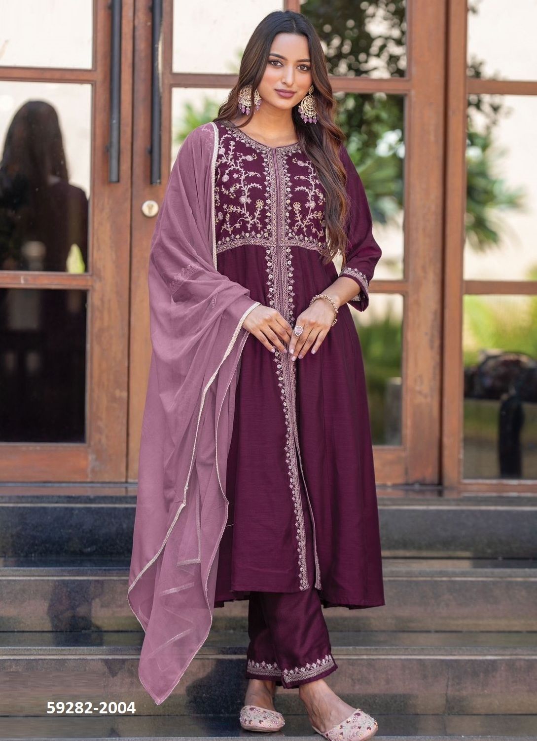 SURKHI - Catalog # 59282 (Set of 4 Readymade Salwar Suits) by Brand WOOGLEE FASHIONS