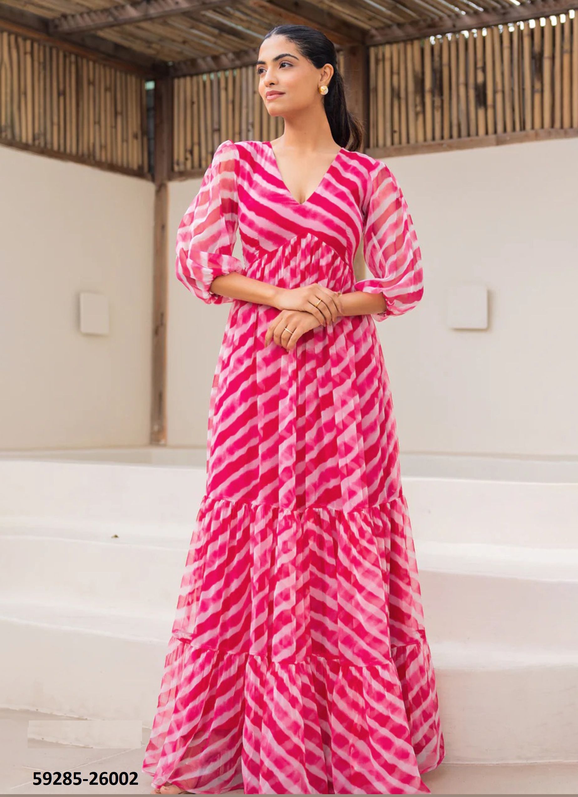 LUCAYA 26 - Catalog # 59285 (Set of 6 Readymade Gowns) by Brand MEHERIYA