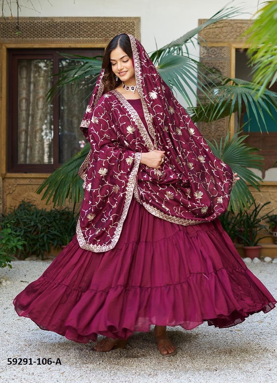 SERIES 106 - Catalog # 59291 (Set of 2 Readymade Gowns) by Brand MEHERIYA SERIES 106 - Catalog # 59291 (Set of 2 Readymade Gowns) by Brand MEHERIYA