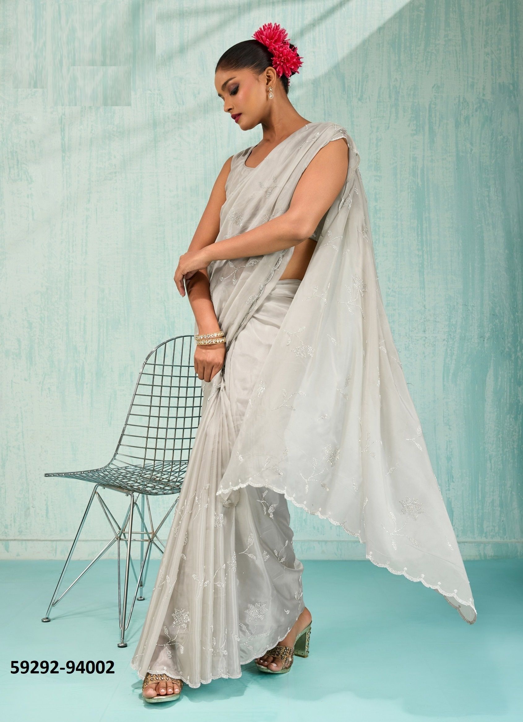 VIRELA - Catalog # 59292 (Set of 2 Sarees) by Brand S-ETHNIC LIFESTYLE