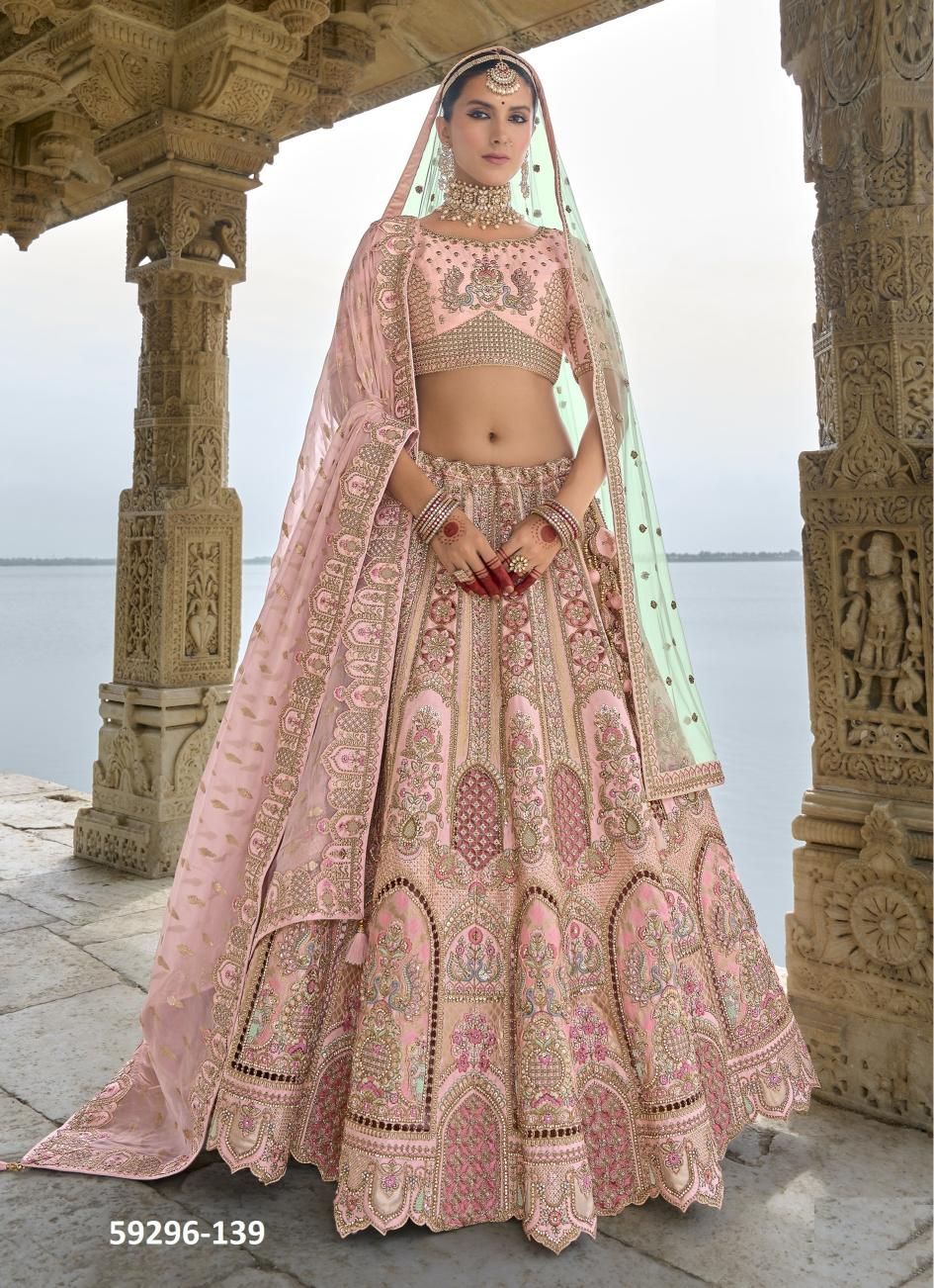 ANAARA BRIDAL WEAR - Catalog # 59296 (Set of 15 Semi-Stitched Lehengas) by Brand TATHASTU