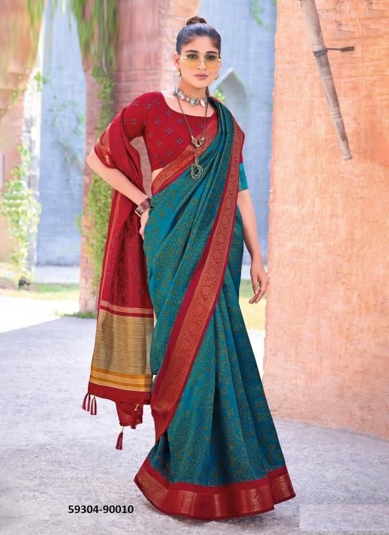 KASHMIR BEAUTY - Catalog # 59304 (Set of 12 Sarees) by Brand VIPUL FASHIONS