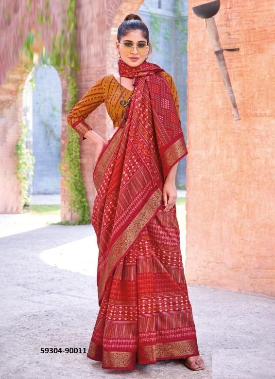 KASHMIR BEAUTY - Catalog # 59304 (Set of 12 Sarees) by Brand VIPUL FASHIONS