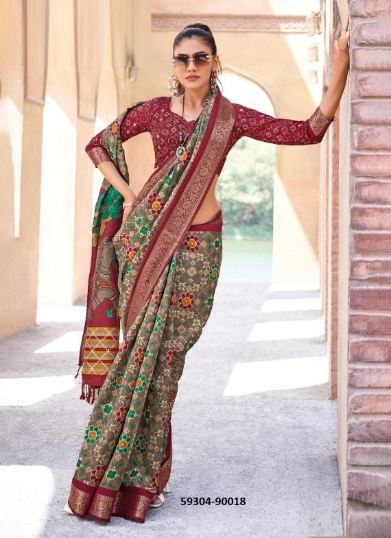 KASHMIR BEAUTY - Catalog # 59304 (Set of 12 Sarees) by Brand VIPUL FASHIONS