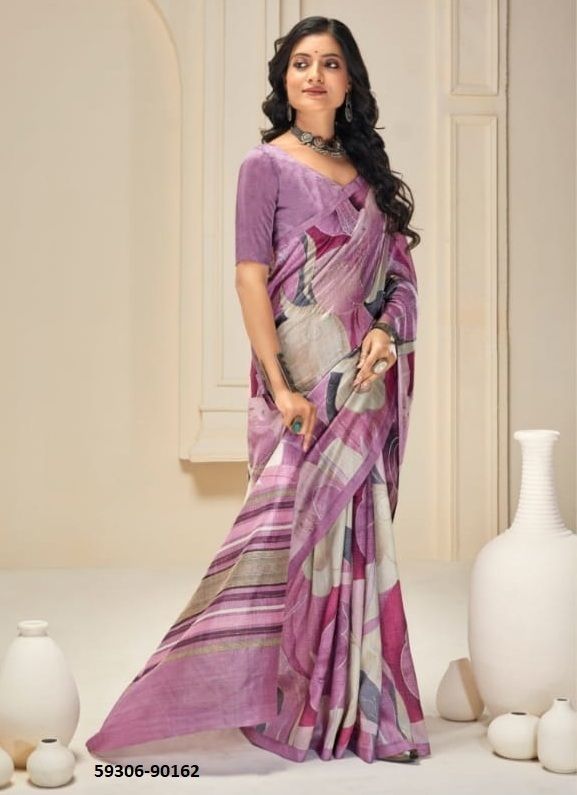 FLORAL SILK - Catalog # 59306 (Set of 12 Sarees) by Brand VIPUL FASHIONS
