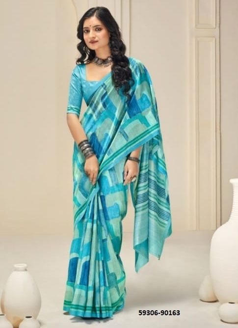 FLORAL SILK - Catalog # 59306 (Set of 12 Sarees) by Brand VIPUL FASHIONS