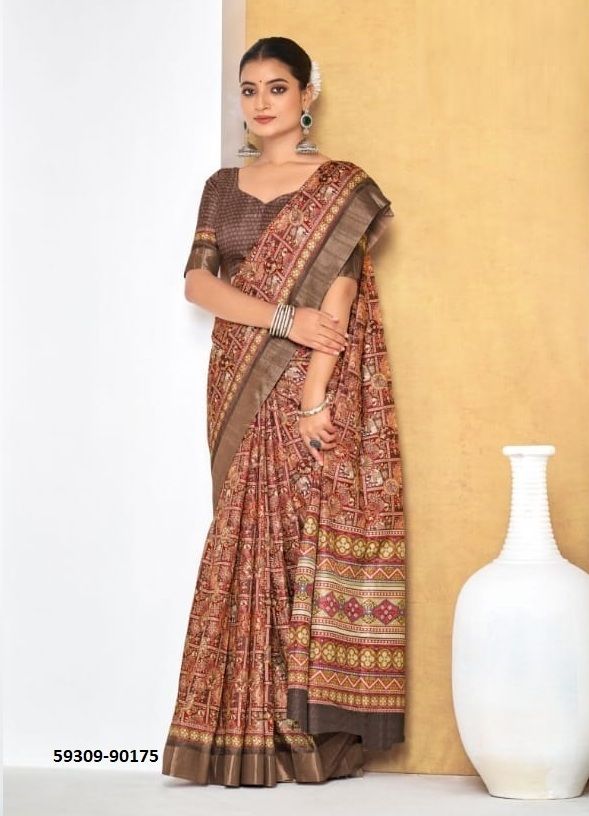 DEVSENA - Catalog # 59309 (Set of 12 Sarees) by Brand VIPUL FASHIONS