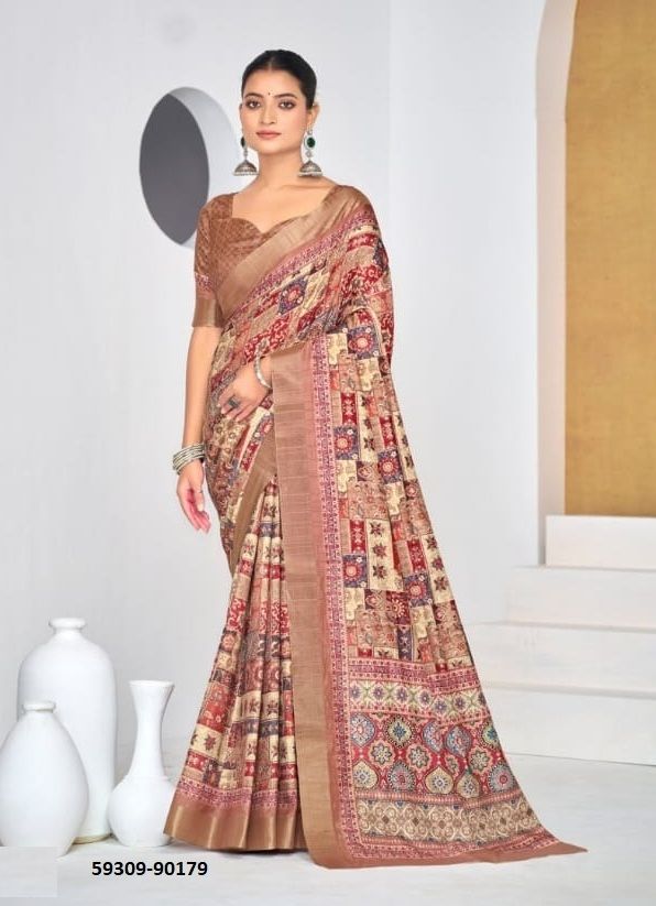 DEVSENA - Catalog # 59309 (Set of 12 Sarees) by Brand VIPUL FASHIONS