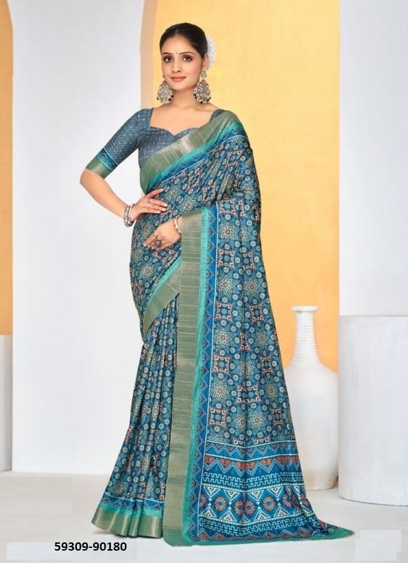 DEVSENA - Catalog # 59309 (Set of 12 Sarees) by Brand VIPUL FASHIONS