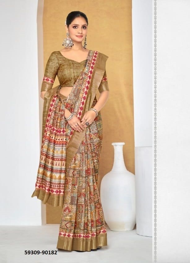 DEVSENA - Catalog # 59309 (Set of 12 Sarees) by Brand VIPUL FASHIONS