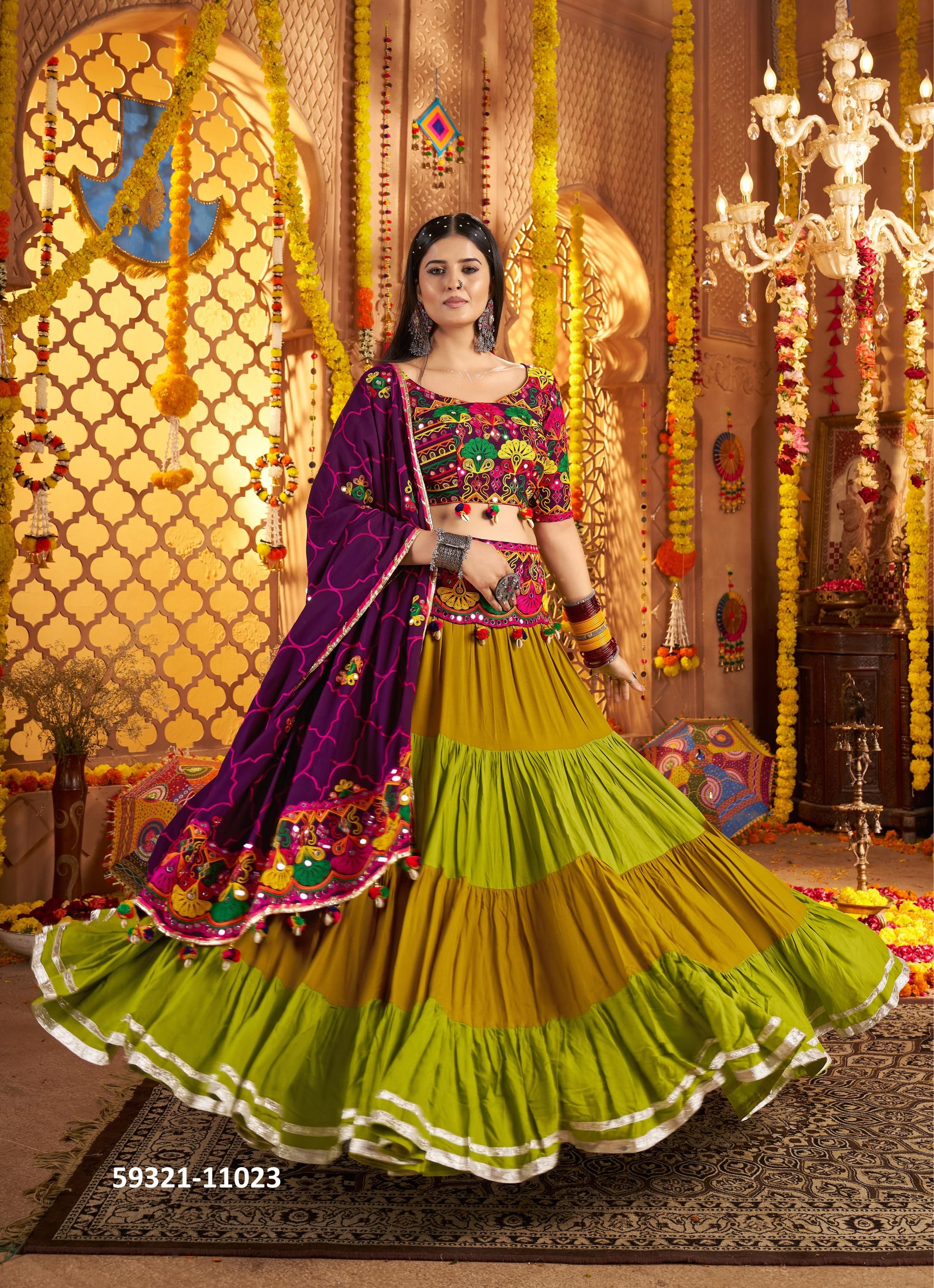 RAAS 21 - Catalog # 59321 (Set of 3 Readymade Lehengas) by Brand MEHERIYA RAAS 21 - Catalog # 59321 (Set of 3 Readymade Lehengas) by Brand MEHERIYA