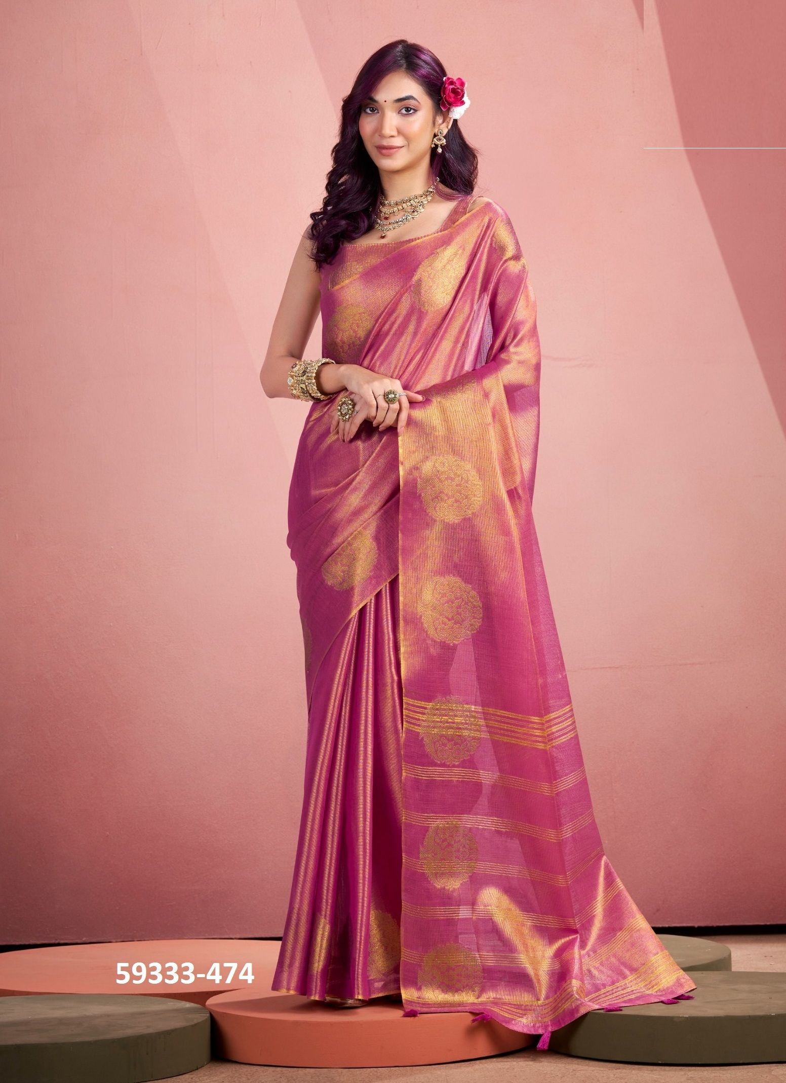 MINI SILK - Catalog # 59333 (Set of 6 Sarees) by Brand MEHERIYA MINI SILK - Catalog # 59333 (Set of 6 Sarees) by Brand MEHERIYA