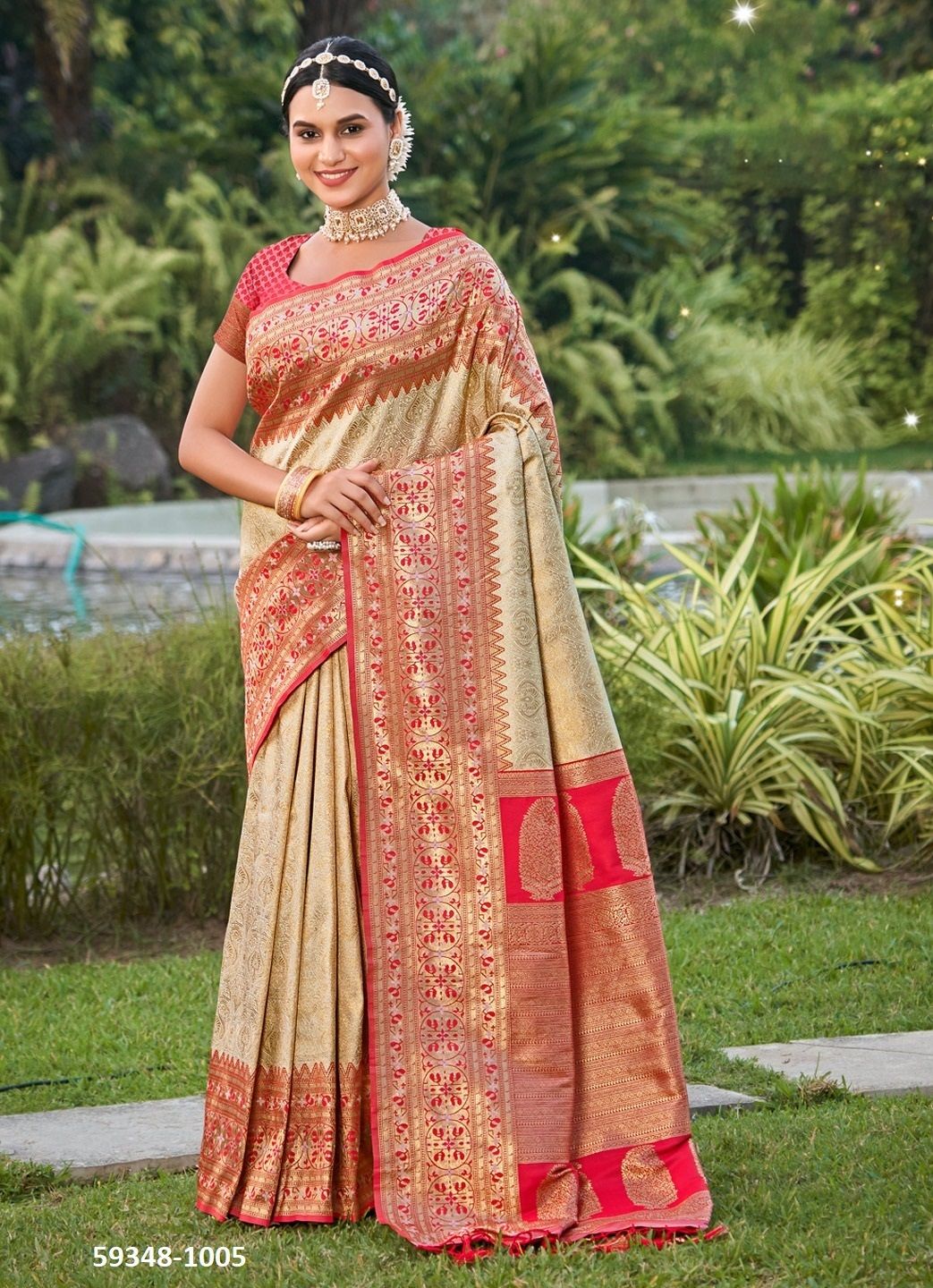 GAURI - Catalog # 59348 (Set of 3 Sarees) by Brand MEHERIYA GAURI - Catalog # 59348 (Set of 3 Sarees) by Brand MEHERIYA
