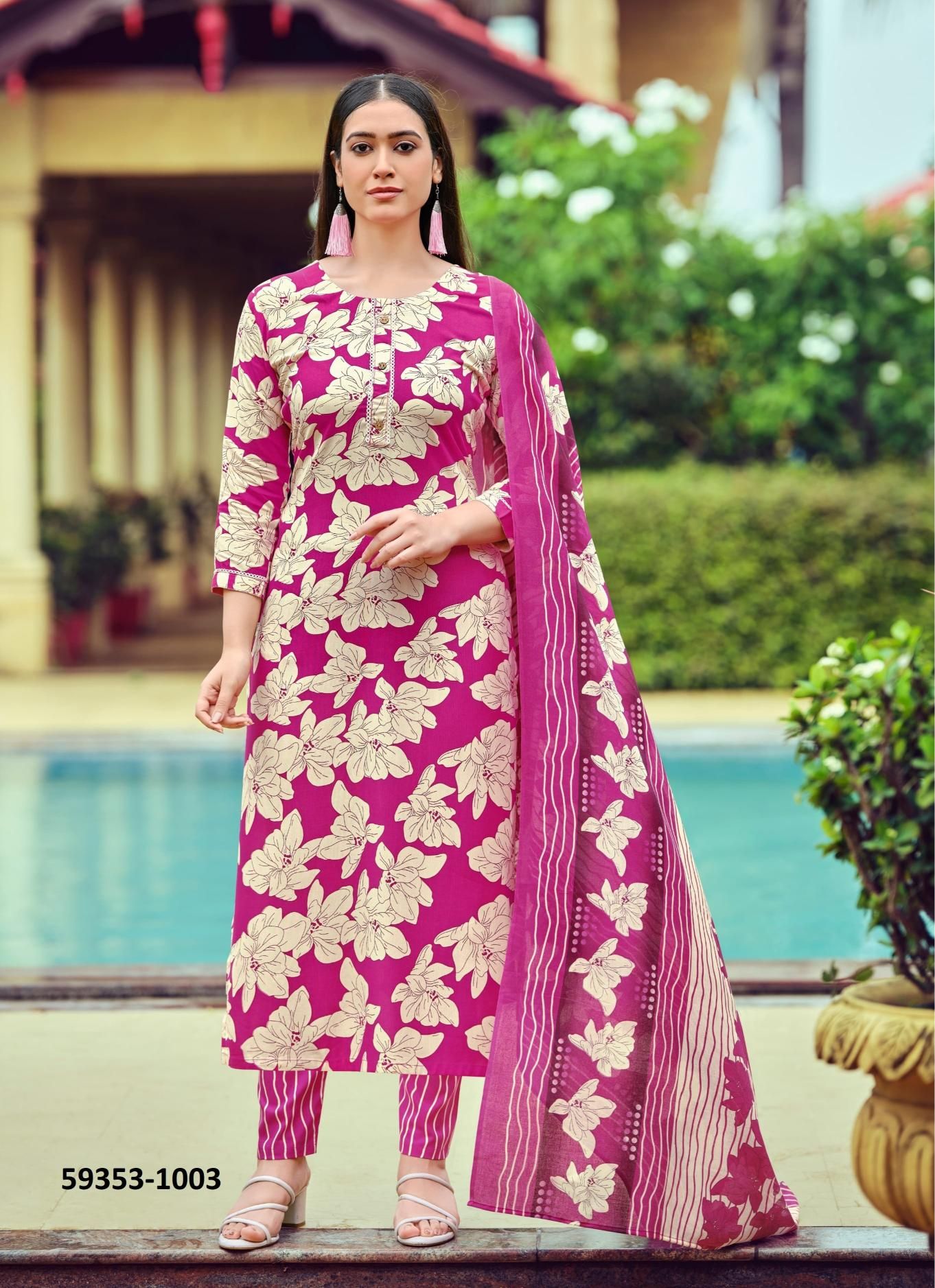 CELEBRITY 2 - Catalog # 59353 (Set of 6 Readymade Salwar Suits) by Brand TIPS & TOPS