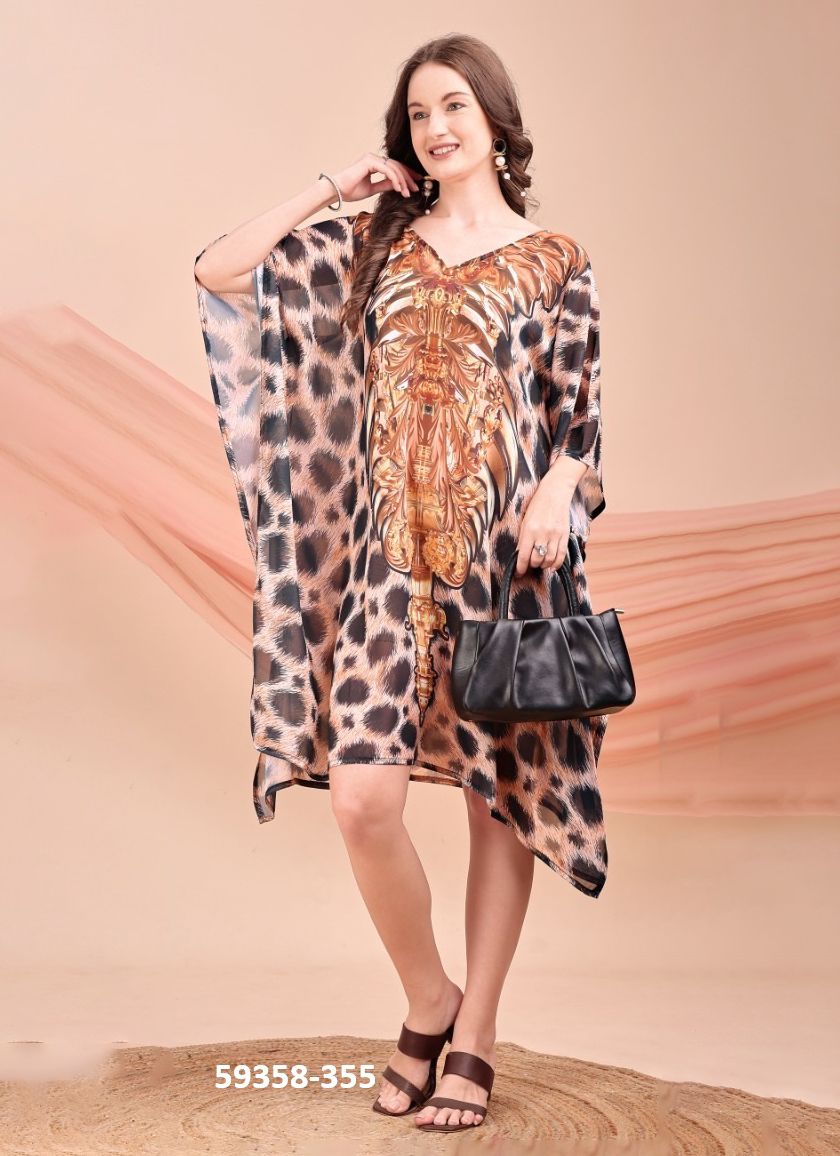 BEACH WEAR KAFTAN 7 - Catalog # 59358 (Set of 8 Kaftans / Ponchos) by Brand MEHERIYA