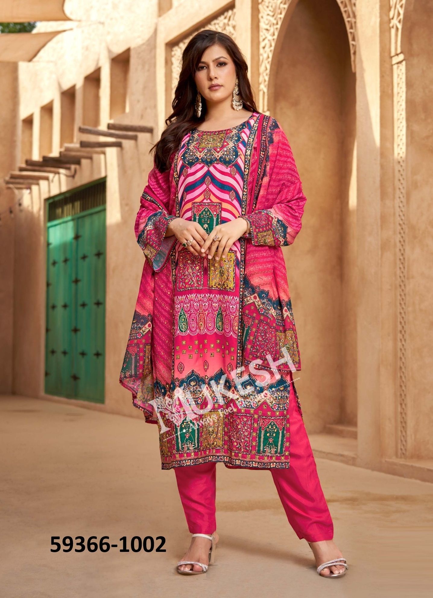 BIN SAEED - Catalog # 59366 (Set of 6 Readymade Salwar Suits) by Brand MUKESH BIN SAEED - Catalog # 59366 (Set of 6 Readymade Salwar Suits) by Brand MUKESH