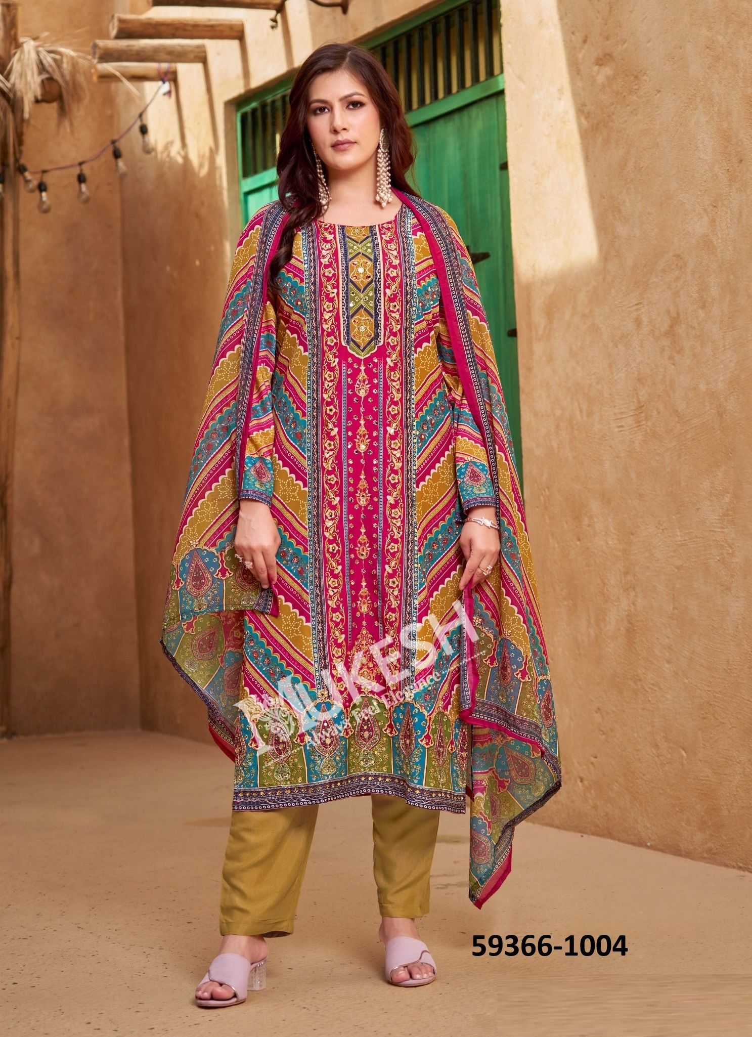 BIN SAEED - Catalog # 59366 (Set of 6 Readymade Salwar Suits) by Brand MUKESH BIN SAEED - Catalog # 59366 (Set of 6 Readymade Salwar Suits) by Brand MUKESH