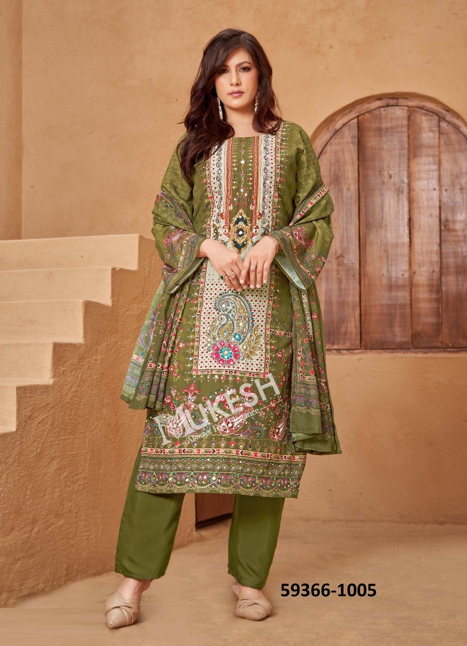BIN SAEED - Catalog # 59366 (Set of 6 Readymade Salwar Suits) by Brand MUKESH BIN SAEED - Catalog # 59366 (Set of 6 Readymade Salwar Suits) by Brand MUKESH