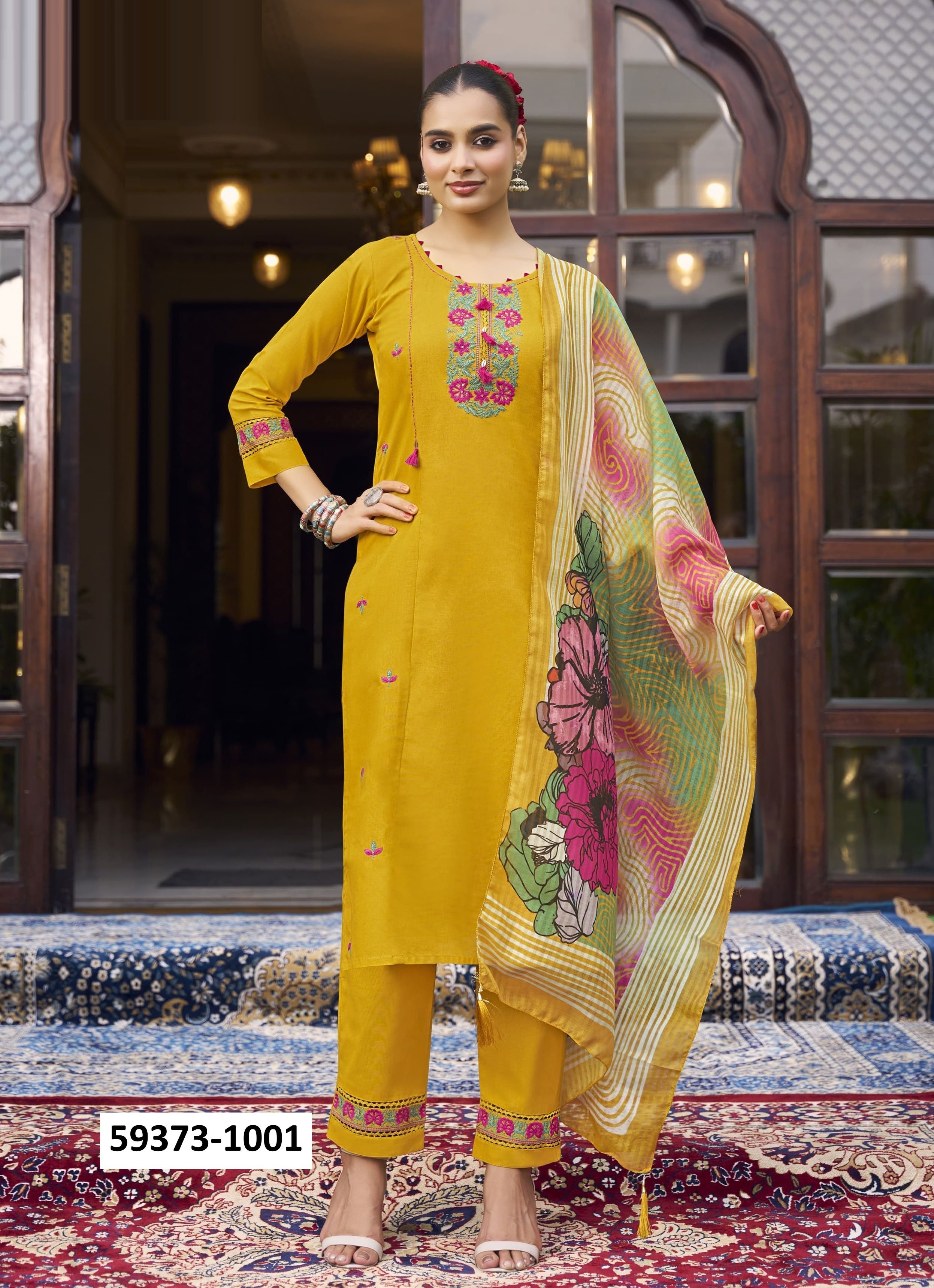 SANIA - Catalog # 59373 (Set of 4 Readymade Salwar Suits) by Brand KARISSA SANIA - Catalog # 59373 (Set of 4 Readymade Salwar Suits) by Brand KARISSA