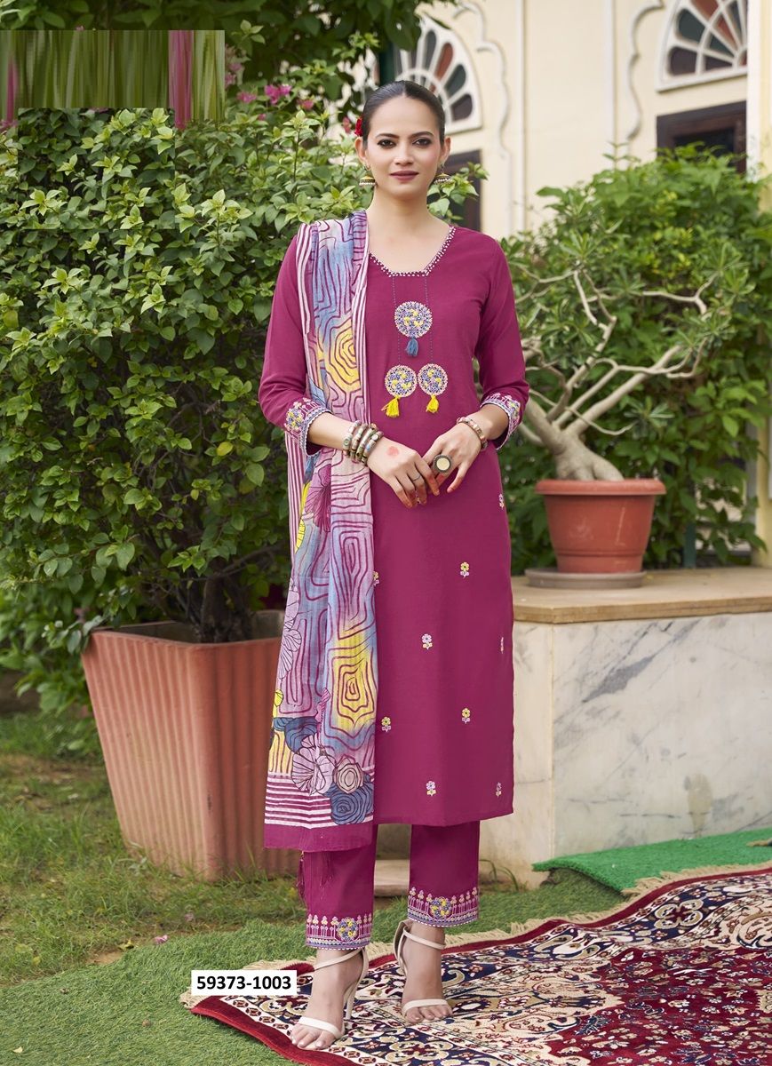 SANIA - Catalog # 59373 (Set of 4 Readymade Salwar Suits) by Brand KARISSA SANIA - Catalog # 59373 (Set of 4 Readymade Salwar Suits) by Brand KARISSA