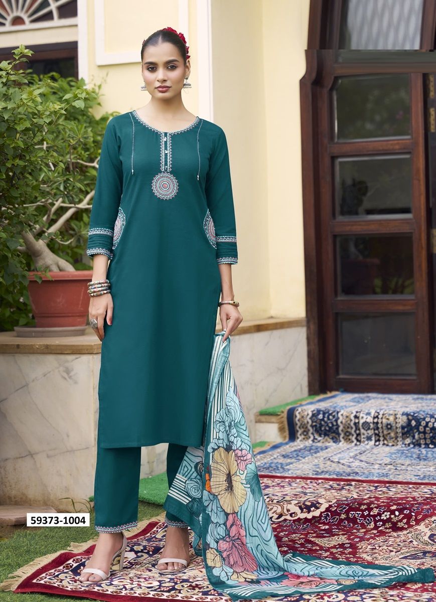 SANIA - Catalog # 59373 (Set of 4 Readymade Salwar Suits) by Brand KARISSA SANIA - Catalog # 59373 (Set of 4 Readymade Salwar Suits) by Brand KARISSA