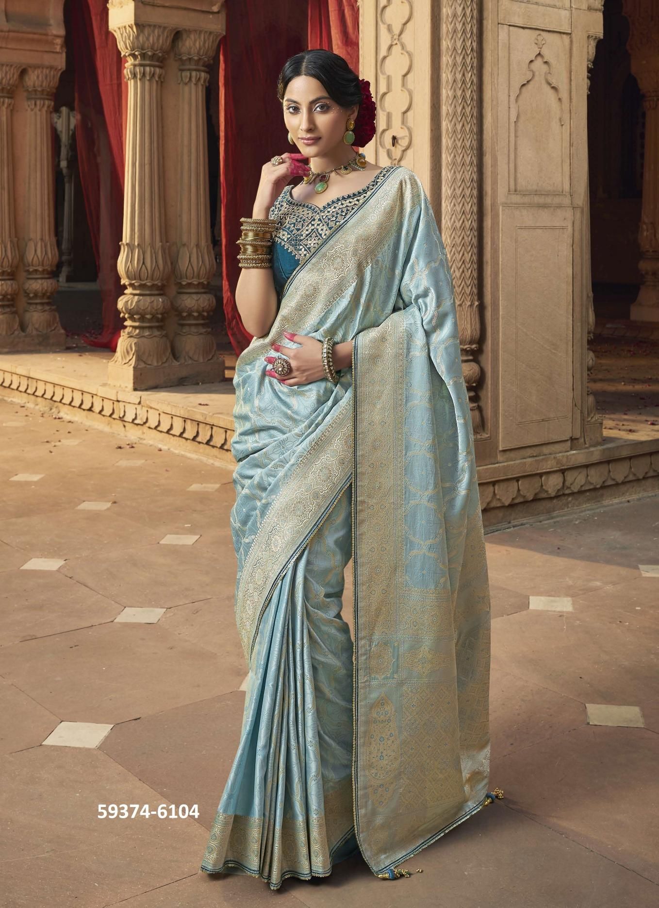 KAYA - Catalog # 59374 (Set of 8 Sarees) by Brand KIRA FASHIONS
