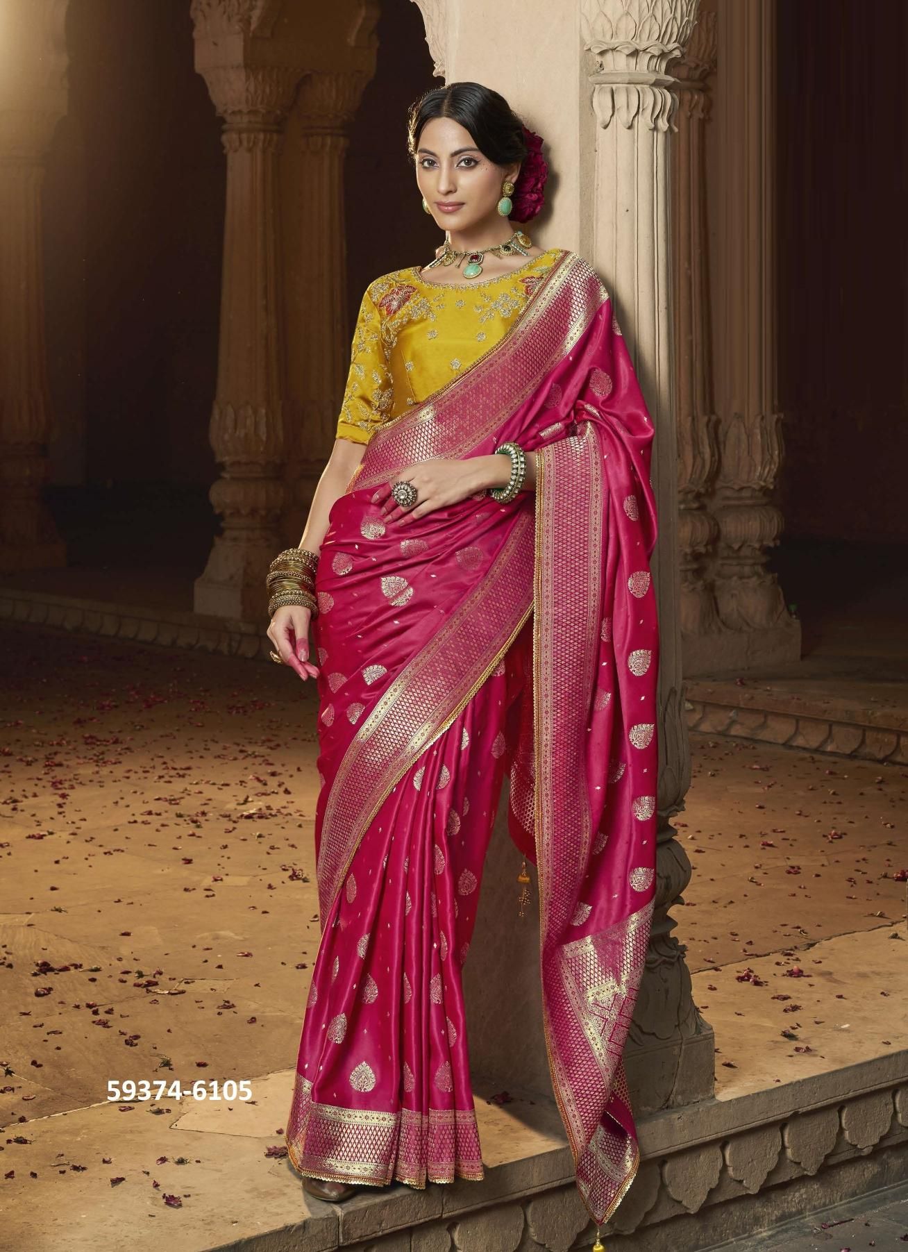 KAYA - Catalog # 59374 (Set of 8 Sarees) by Brand KIRA FASHIONS