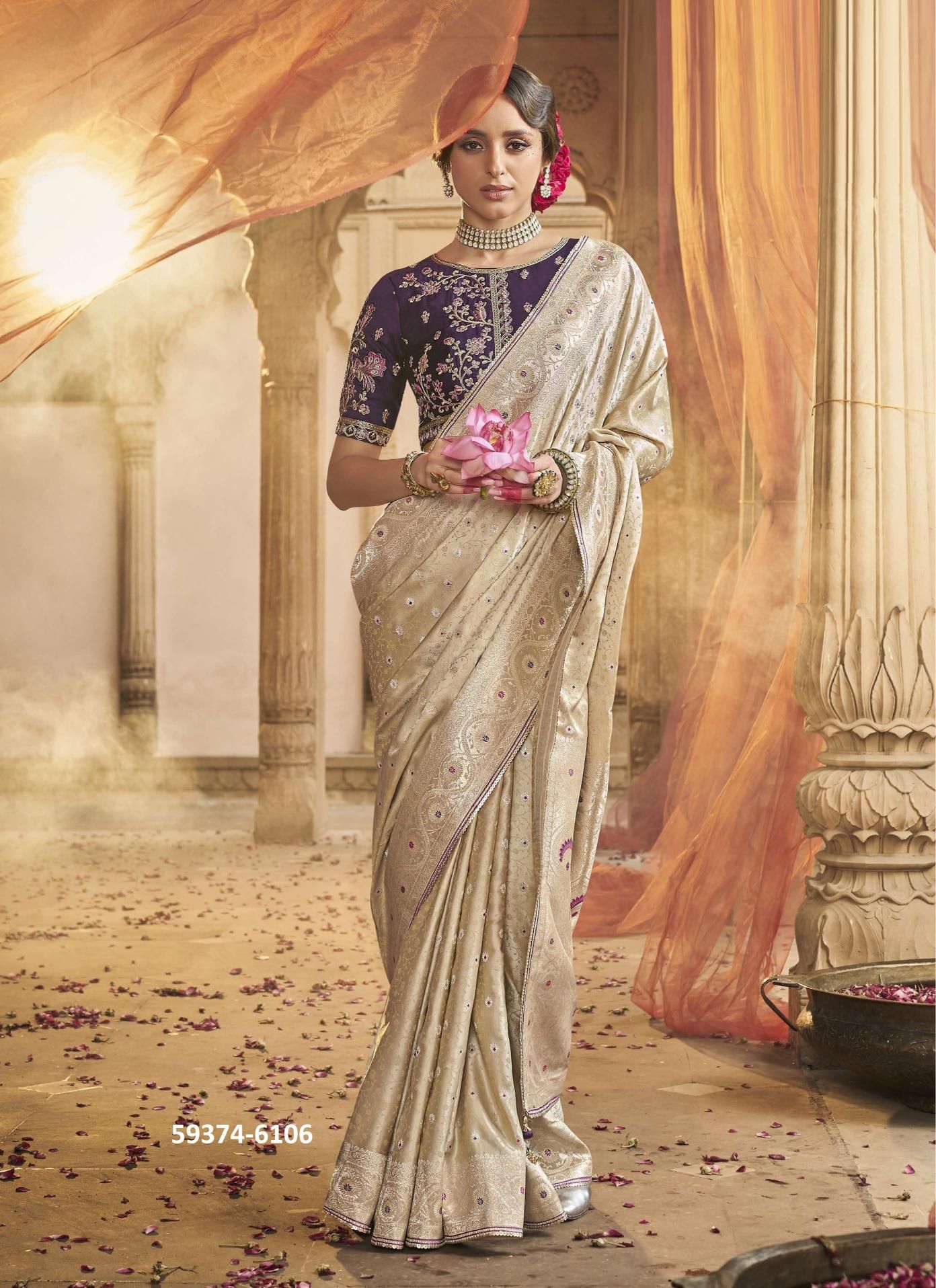 KAYA - Catalog # 59374 (Set of 8 Sarees) by Brand KIRA FASHIONS