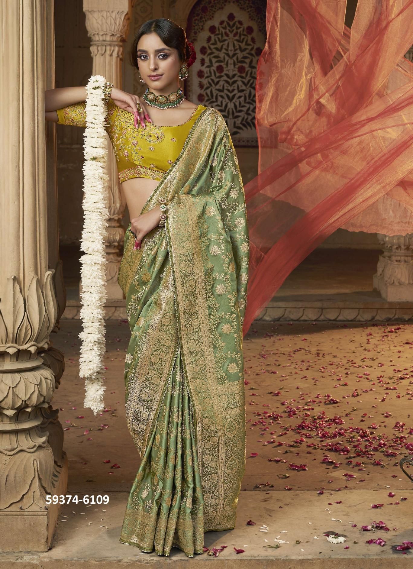 KAYA - Catalog # 59374 (Set of 8 Sarees) by Brand KIRA FASHIONS