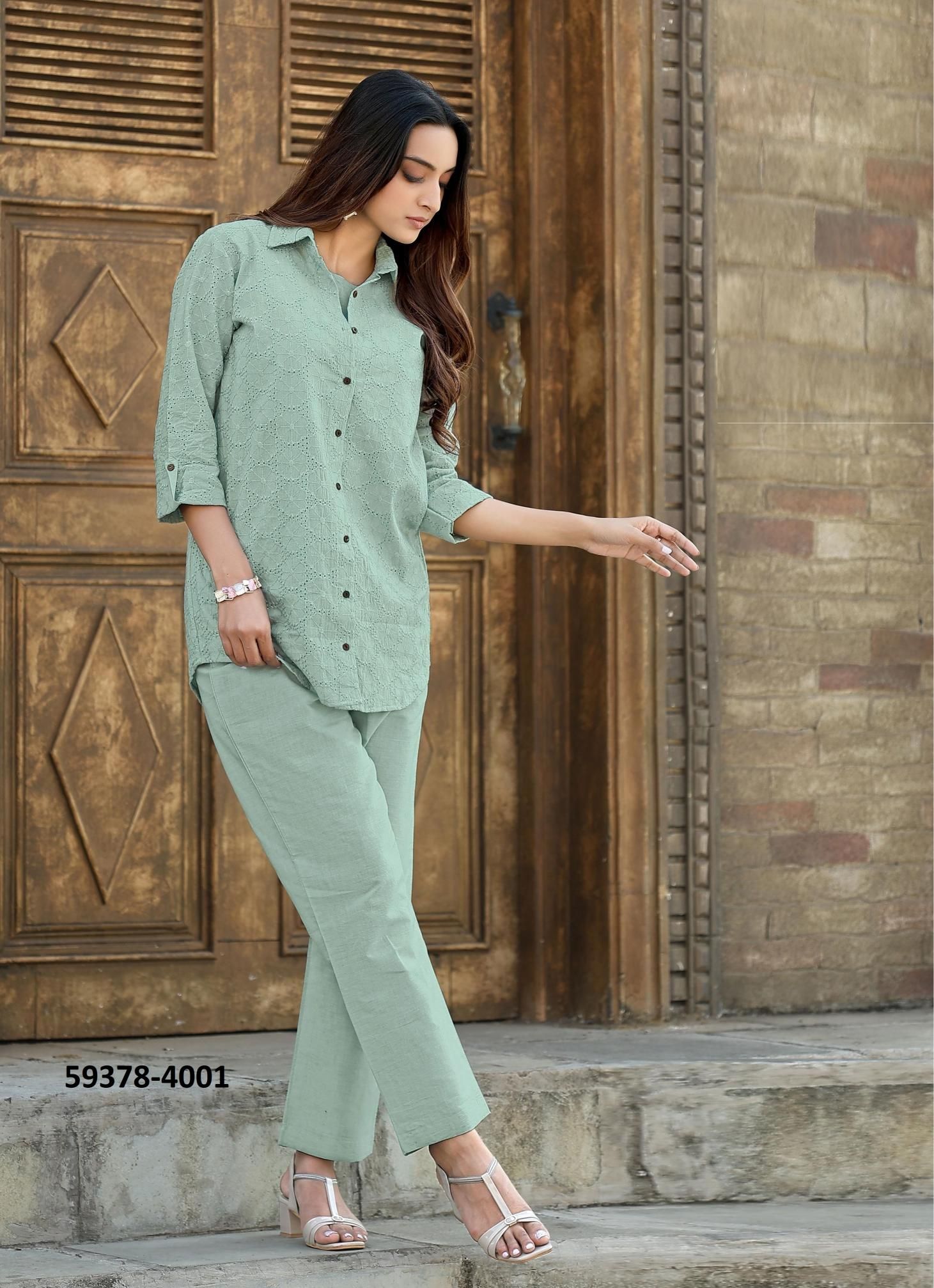 VEENA - Catalog # 59378 (Set of 4 Tops With Bottoms) by Brand MITTOO VEENA - Catalog # 59378 (Set of 4 Tops With Bottoms) by Brand MITTOO