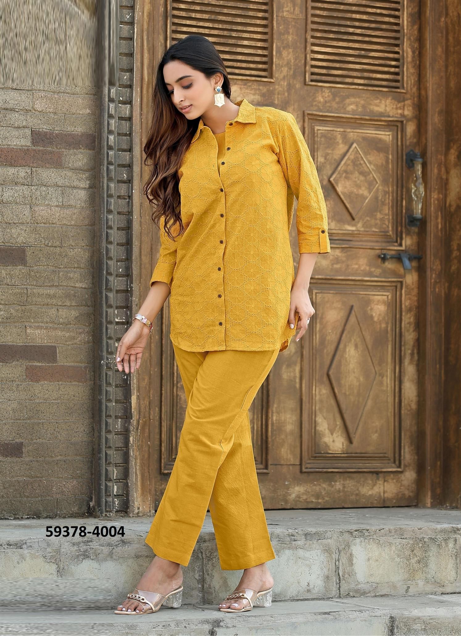 VEENA - Catalog # 59378 (Set of 4 Tops With Bottoms) by Brand MITTOO VEENA - Catalog # 59378 (Set of 4 Tops With Bottoms) by Brand MITTOO