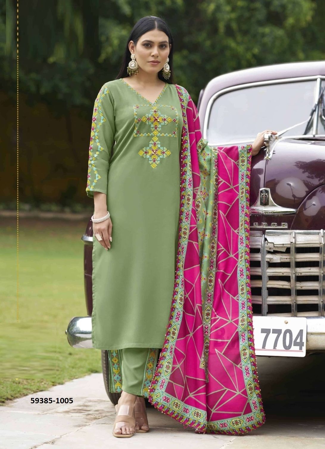 ANIKA - Catalog # 59385 (Set of 6 Readymade Salwar Suits) by Brand KARISSA ANIKA - Catalog # 59385 (Set of 6 Readymade Salwar Suits) by Brand KARISSA