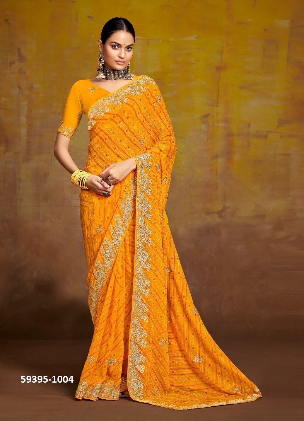 BINDNI - Catalog # 59395 (Set of 5 Sarees) by Brand STAVAN