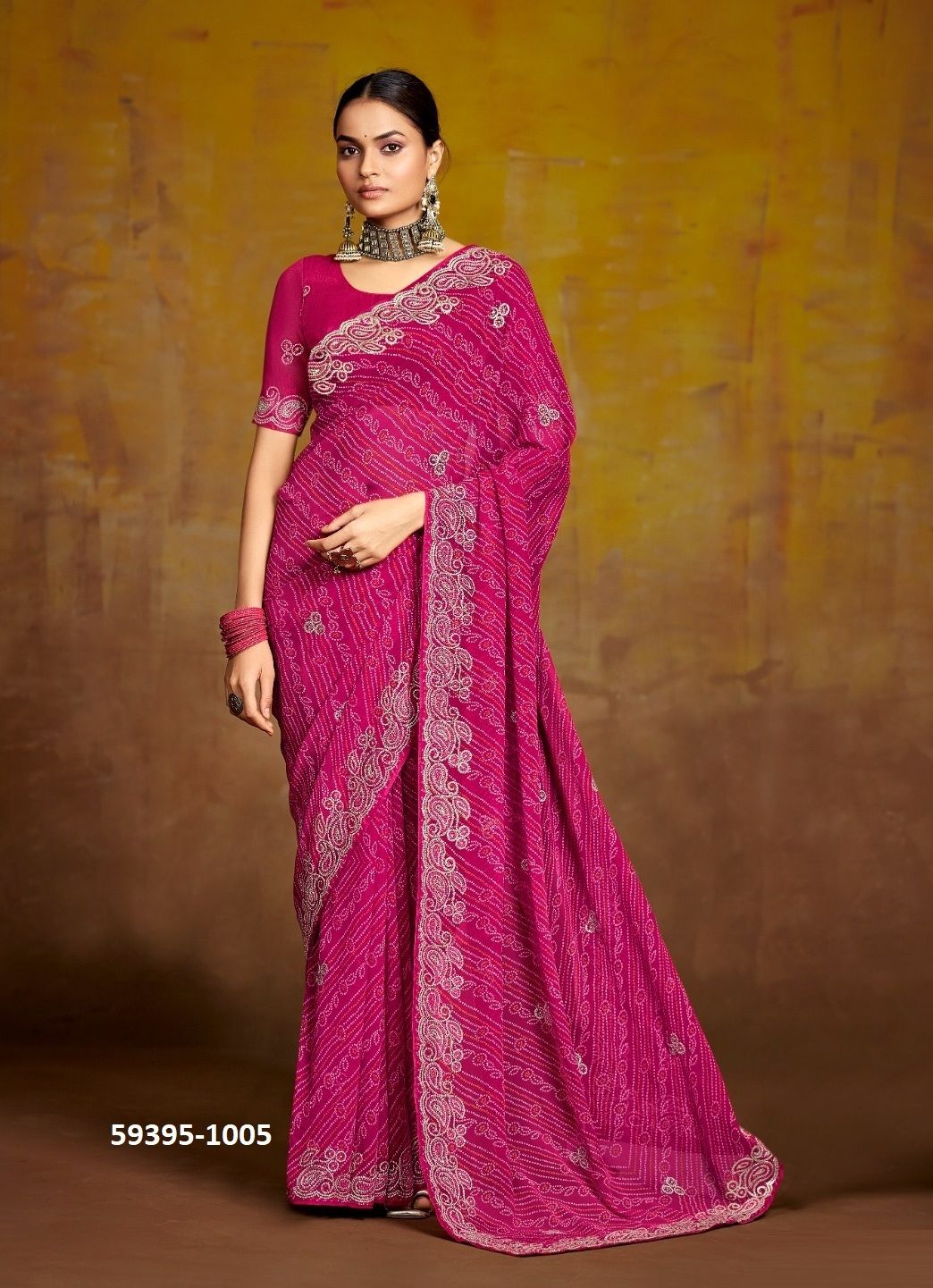 BINDNI - Catalog # 59395 (Set of 5 Sarees) by Brand STAVAN