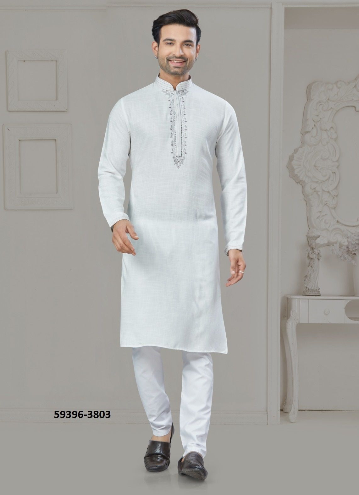 WEDDING COLLECTION 38 - Catalog # 59396 (Set of 6 Men's Ethnic Wear) by Brand DESI MUSE