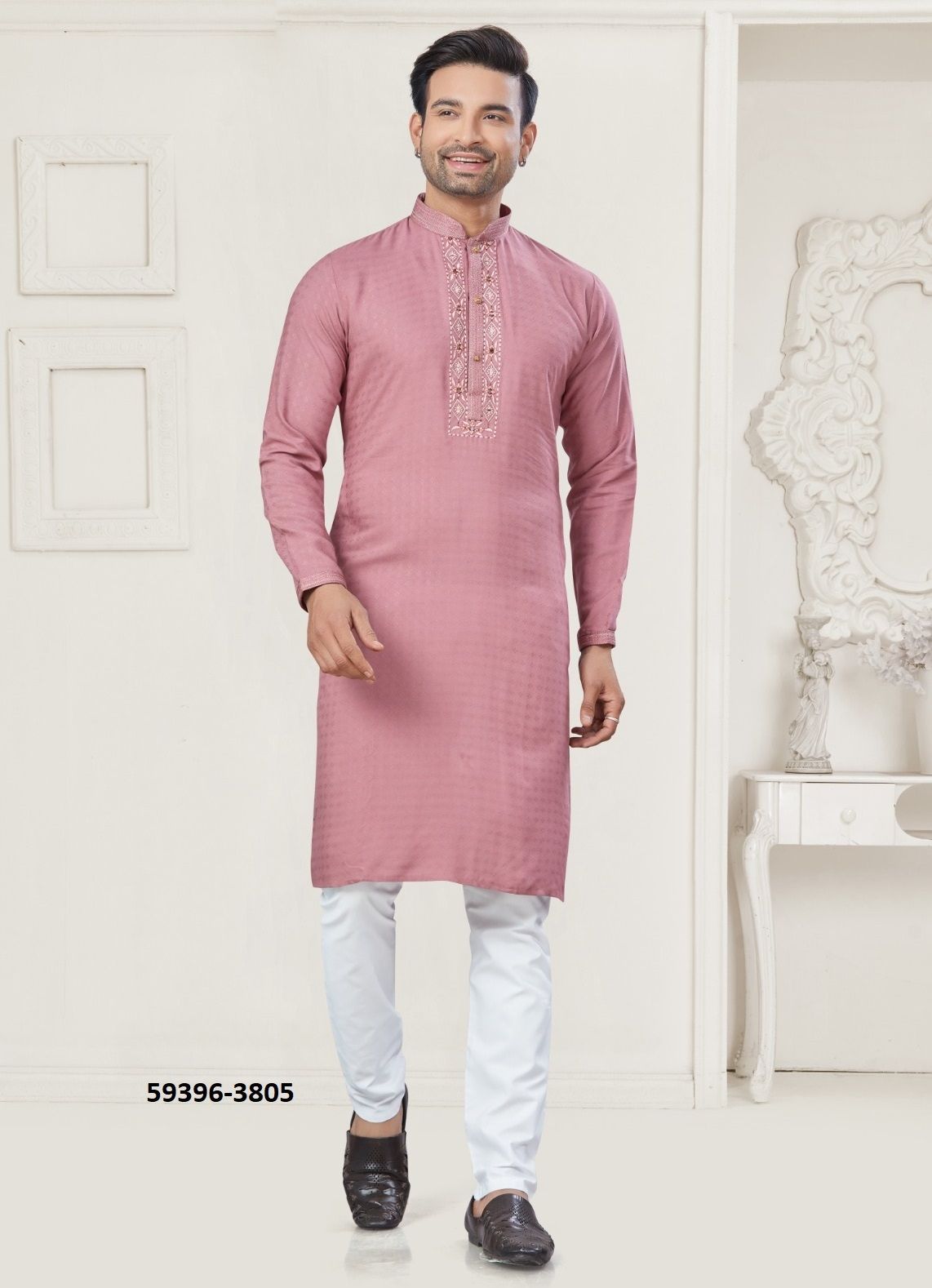 WEDDING COLLECTION 38 - Catalog # 59396 (Set of 6 Men's Ethnic Wear) by Brand DESI MUSE