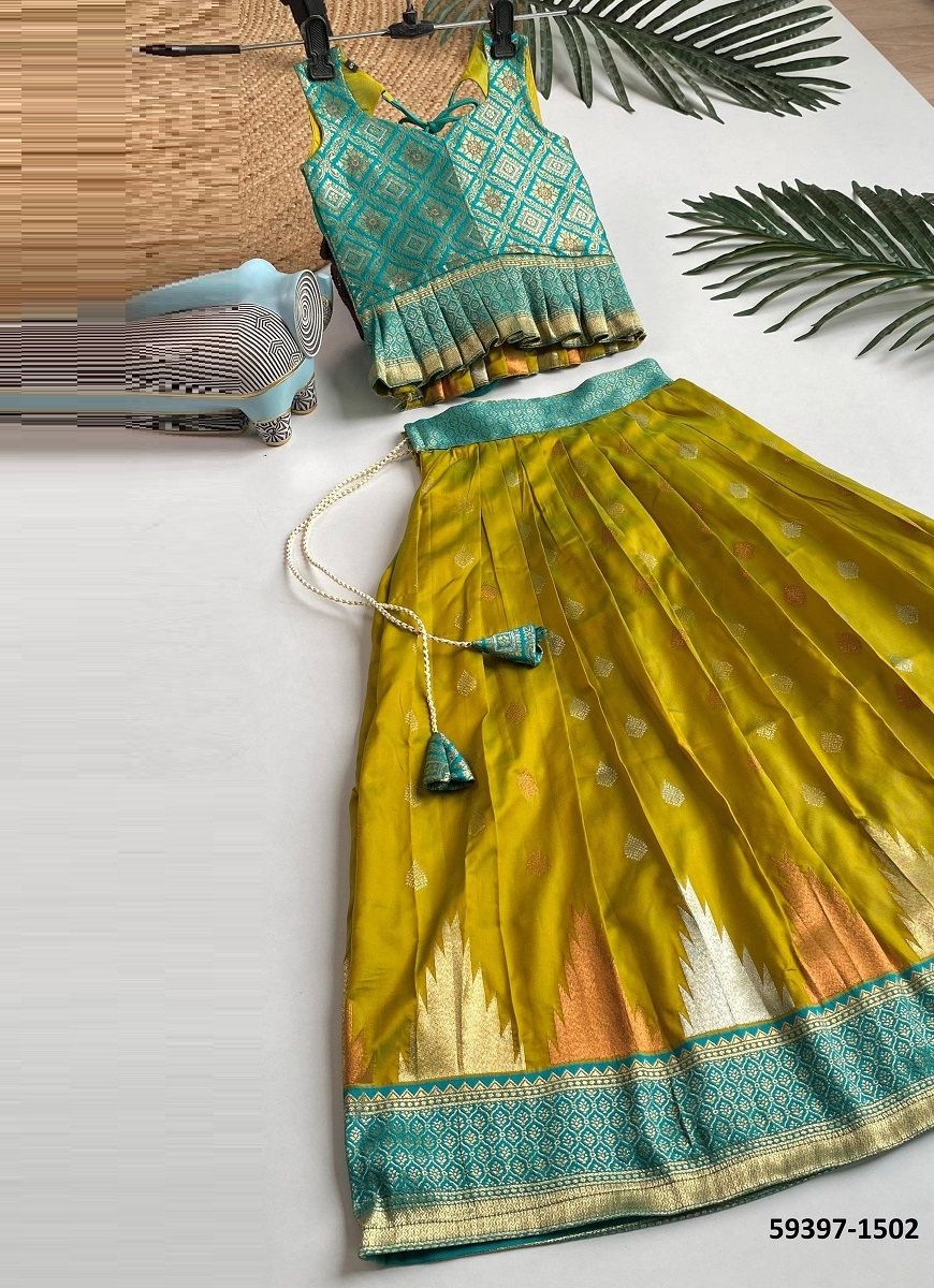 AMISHA - Catalog # 59397 (Set of 9 Readymade Lehengas) by Brand MEHERIYA