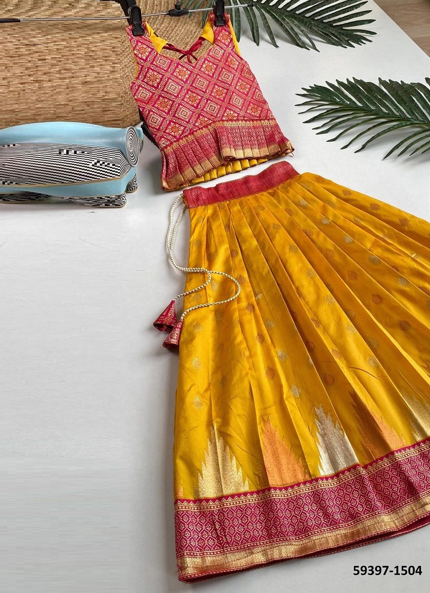 AMISHA - Catalog # 59397 (Set of 9 Readymade Lehengas) by Brand MEHERIYA