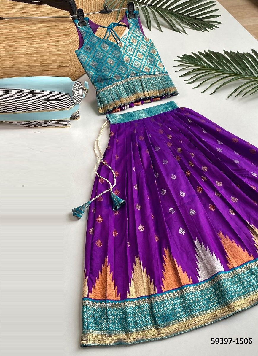 AMISHA - Catalog # 59397 (Set of 9 Readymade Lehengas) by Brand MEHERIYA
