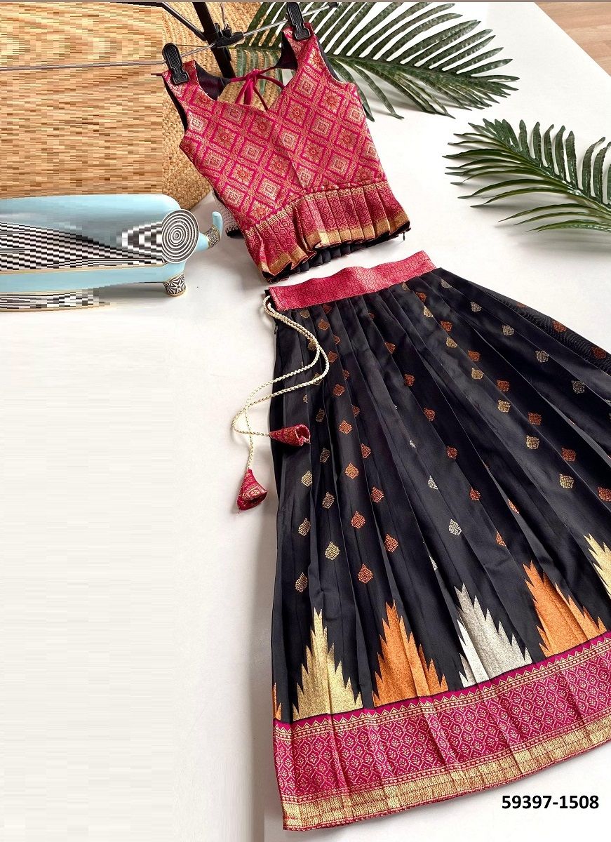 AMISHA - Catalog # 59397 (Set of 9 Readymade Lehengas) by Brand MEHERIYA