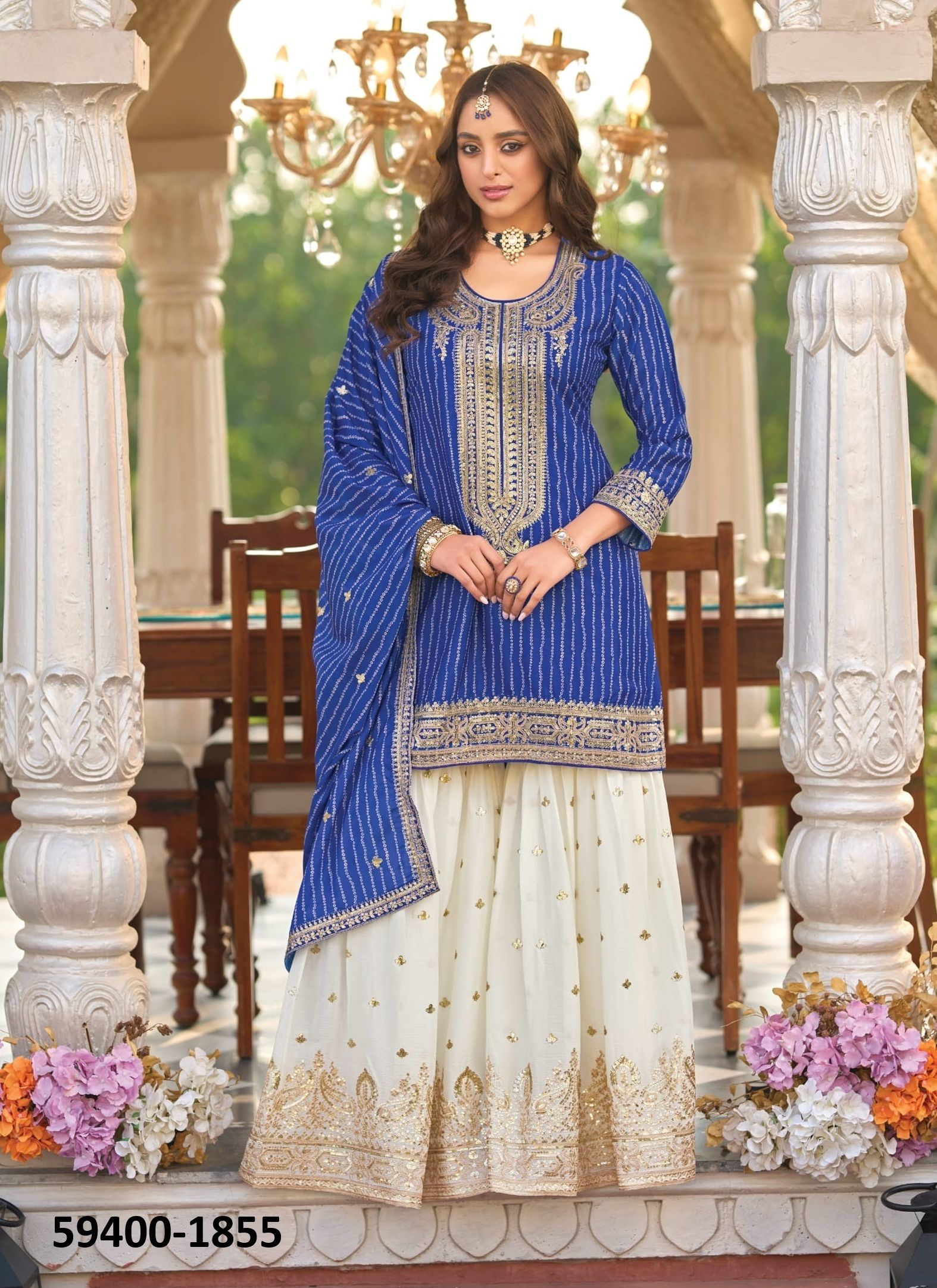 SEERAT - Catalog # 59400 (Set of 3 Readymade Salwar Suits) by Brand EBA LIFESTYLE